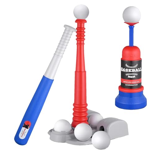 Ynnhik Kleinkind-Teeball-Set – Baseball-Trainingsset, Jugend-Baseball-Tee-Set | Interaktive Baseballspiele für und Mädchen, Soft-Tee-Ball und Schläger für Kinder, Outdoor-Sportausrüstung für un von Ynnhik