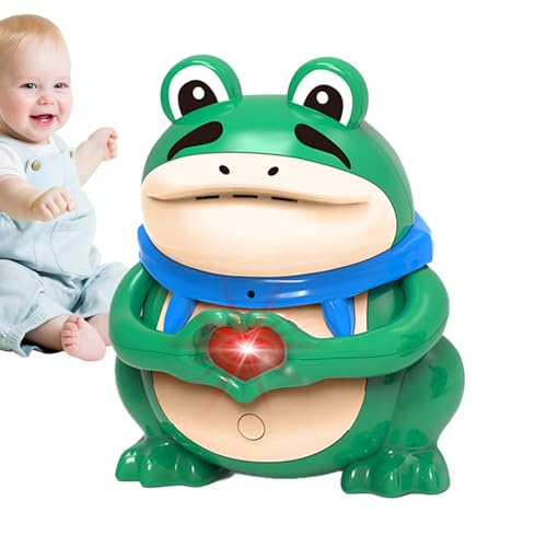 Ynnhik Leuchtender Frosch, interaktives Froschspielzeug,Kleine Frösche für Kinder - Sprachspeicher-Aufnahme-Design, Spielzeugtier, niedlicher Frosch, interaktives Spielzeug für Freunde und Familie von Ynnhik