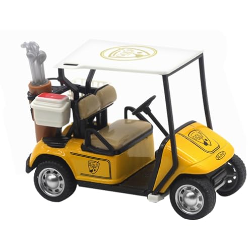 Ynnhik Minigolf-Modell - Diecast Metal Golf Cart Modelle, Golfwagen Fahrzeugmodell Maßstab für -Mädchen-Sammlung Dekorationsornamente von Ynnhik