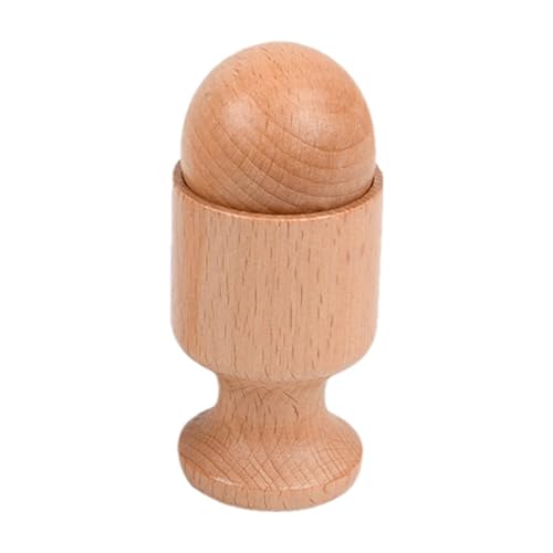 Ynnhik Rassel aus Holz - Smooth Baby Grip Toy Hölzernes sensorisches Spielzeug für Kleinkinder - Vorschulische Lernaktivitäten für Feinmotorik von Ynnhik