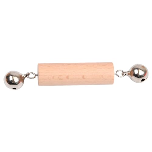 Ynnhik Rassel aus Holz - Smooth Baby Grip Toy Hölzernes sensorisches Spielzeug für Kleinkinder - Vorschulische Lernaktivitäten für Feinmotorik von Ynnhik