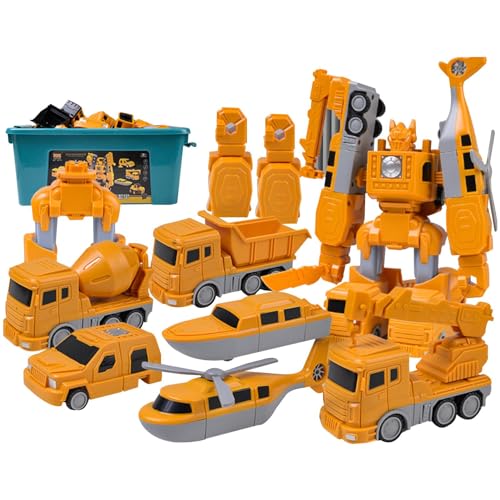Ynnhik Roboter-Actionfigur - Magnet-Autospielzeug, Zusammengebautes Autospielzeug Mit Magnetischer Transformationstechnik | Kreatives Transformationsauto-Roboterspielzeug, Baufahrzeuge Für Kinder von Ynnhik