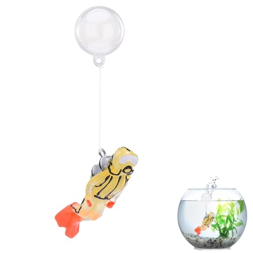 Ynnhik Schwimmende Aquariendekorationen, Resin Fish Drive Ball Dekorationen für Tank, Aquarium Dekoration Aquarium Taucher Aquarium Aquarium Taucher Schwimm Ornament Fisch von Ynnhik