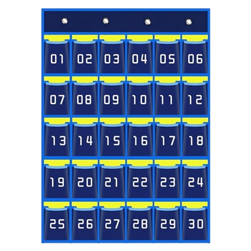 Ynnhik Taschenrechnerhalter für die Schule – nummerierte Kleinigkeiten, Taschendiagramm, Schrank-Organizer mit Haken, Schulbedarf für Stifte, Taschenrechner, Schlüssel, Karten, Organisation von Ynnhik