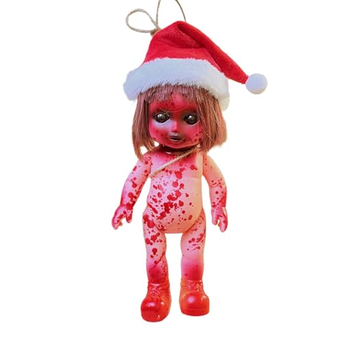 Ynnhik Wiedergeburt Zombie-Puppe, Gruselige Zombie-Puppen mit Seil, Halloween Gruselige Zombie-Actionfiguren, Halloween Ghost Day Wiedergeburt Zombie-Elfen, Ornament-Requisite von Ynnhik