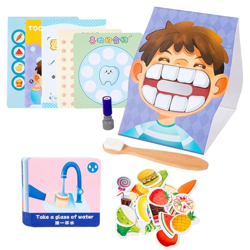 Zahnarzt-Brettspiel für Kinder – Innovative Mundgesundheitslösung, Zahnschutzkarten | Zahnfleischschutz, Unterstützung der Mundhygiene, Zahnpflegehilfe für frischen Atem, Zahnpflegekarten zur Zahnvert von Ynnhik