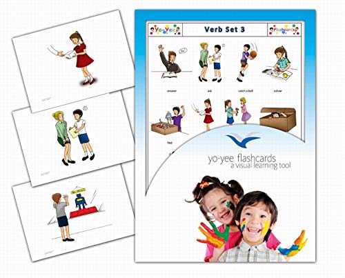 Verbs Flashcards - Set 3 - Verben 3 - Bildkarten in Englisch für den Englischunterricht von Yo-Yee Flashcards