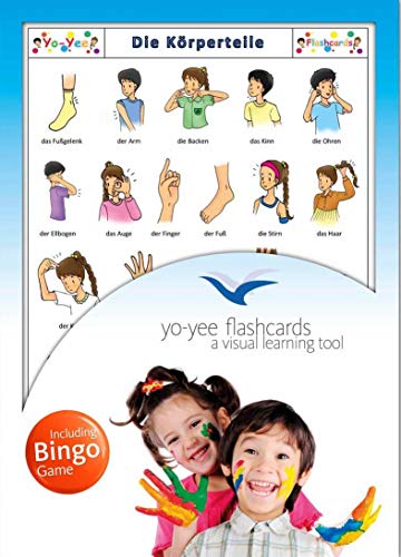 Yo-Yee Flashcards - Bildkarten Körper/Körperteile in DIN A5 mit passendem Bingospiel - Zur Sprachförderung in Kindergarten, Schulen und Logopädie von Yo-Yee Flashcards