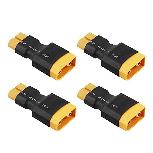 Yowoo 4 stücke XT90 Stecker auf XT60 Buchse Konverter Adapter für LiPo Electric Quad/ESC (XT90 Male to XT60 Female) von YoWoo Power