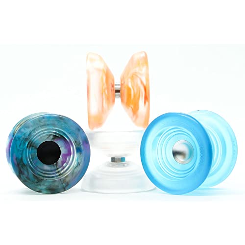 YoyoFactory Atom Smasher Yo-Yo - BLAU (Fortgeschrittenes YoYo, Fingerdrehung und DNA Tricks, Schnur und Anleitung Enthalten) von YoYo Factory