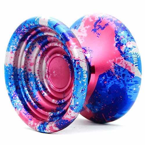 YoyoFactory Bullseye Yo-Yo - Galaxy (DNA Tricks, Metall Yoyo, Schnur, Kugellager & Anleitung enthalten) von YoYo Factory