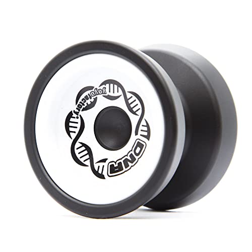 YoyoFactory DNA Yo-Yo - Schwarz Weiß (Metall Yoyo, Schnur, Kugellager & Anleitung enthalten) von YoYo Factory