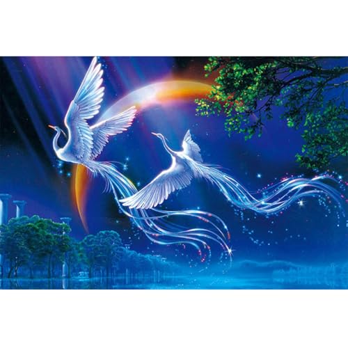 Puzzle Erwachsene Holz Puzzle 1000 Teile Romantisch Einhorn Blau (Flying Phoenix) von Yobooom