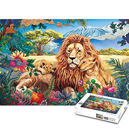 Yobooom Puzzle Erwachsene Holz Puzzle 1000 Teile Elefantenmutter und Kind von Yobooom