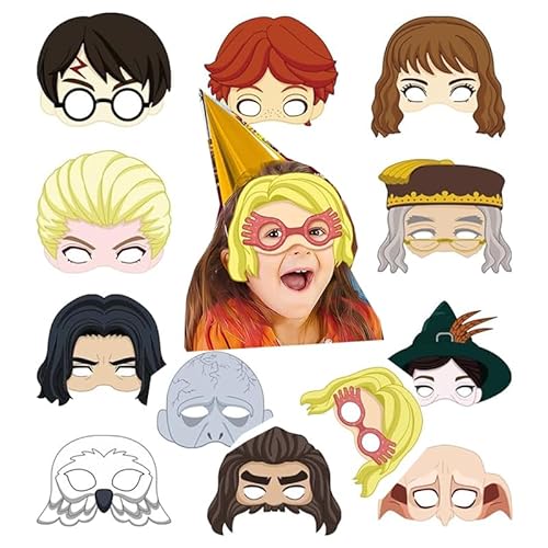 12 Stück Cartoon Cosplay kinder Maske, Party Face Anime Mask, Kindermasken Augenmaske, Junge Cosplay Masken Karikatur Figur, für Erwachsene Kinder Party Maskerade, Halloween, Weihnachten Geburtstag von Yoimckay