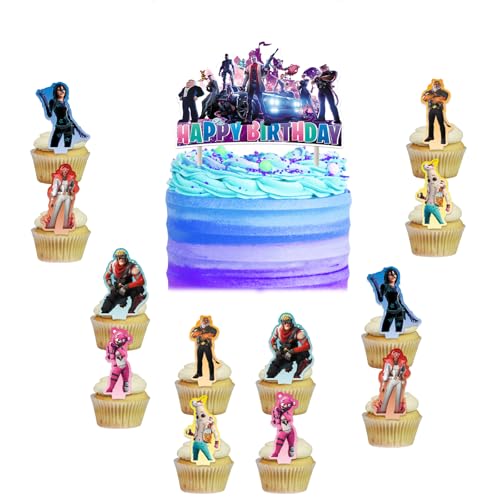 13 Stück Kuchen-Dekoration zum Geburtstag, Spielthema, fröhliche Cartoon-Cupcake-Dekoration, Topper, Kuchen, Videospiel-Dekoration, DIY, für Geburtstagsfeiern für Jungen und Mädchen 13 Stück Kuchen-Dekoration zum Geburtstag, Spielthema, fröhliche Cartoon-Cupcake-Dekoration, Topper, Kuchen, Videospiel-Dekoration, DIY, für Geburtstagsfeiern für Jungen und Mädchen von Yoimckay