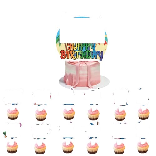 13 Stück Tortendeko Kinder, Happy Birthday Tortendeko, Cartoon-Animationsfigur Tortendekoration, Cupcake Geburtstag Topper, Muffins Deko, Geburtstagskuchen Dekoration für Jungen und Mädchen von Yoimckay