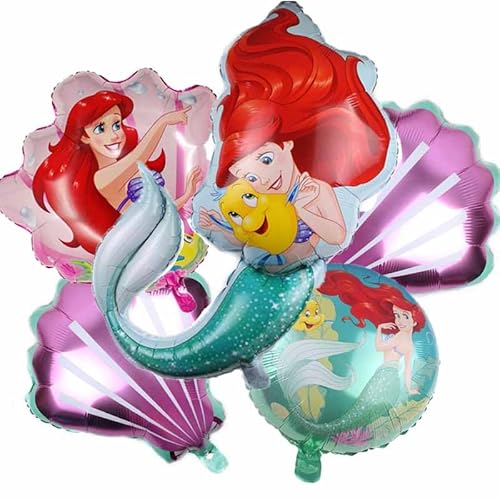 5 Stück Cute Cartoon Prinzessin Ballons,Anime Princess Ballon Geburtstagsfeier Set,Niedlich Kinder Karikatur Ballon,Aluminiumfolie Ballon Dekoration,Festival Themen Party Geburtstags Ballon Schmücken von Yoimckay