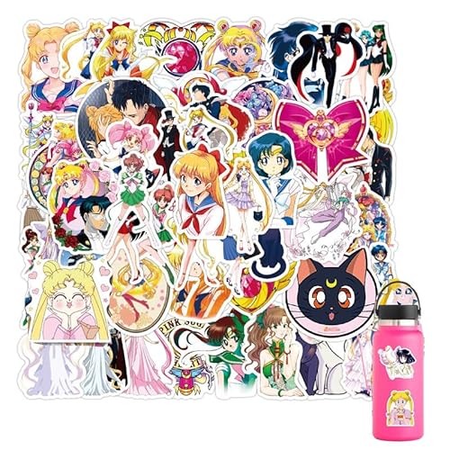 50PCS Niedliche Cartoon Japanische Aufkleber für Kinder, Anime Kawaii DIY Dekoration Wasserfeste Vinyl Stickers, Aufkleber Packs für Scrapbook Laptop Skateboard für Teenager von Yoimckay