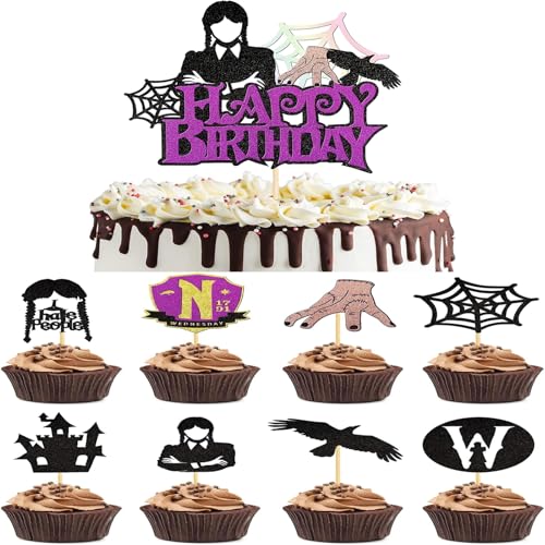 9 Stück(1grand+8Petit) Tortendeko Berühmte Mädchen Anime Geburtstag Cupcake Toppers Set, Cupcake Toppers Dekoration, Happy-Birthday Cake Geburtstag für Mädchen Kinder für Geburtstagsfeiern Geeignet von Yoimckay