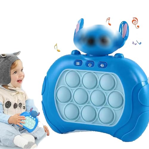 Stitch Pop Push-Spiel, Stitch Decompress Blue-Spielekonsole, Quick Push Toys 4-Modus mit Ton und Licht, sensorisches und magisches Spielzeug, Quick Push Bubble-Spiel für Kinder und Erwachsene (F) von Yoimckay