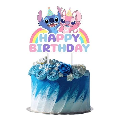 Karikatur Cake Topper Geburtstag,Cartoon Tortendeko,Happy Birthday Tortendeko,Niedlich Anime Kuchendekorationen Kawaii Anime Figur Cake Topper Geburtstag Party Deko für Mädchen Jungen Kinder von Yoimckay