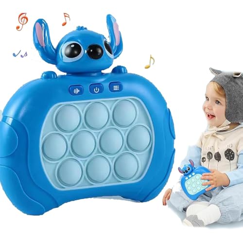 Stitch Schnelle Push Blasen Spielkonsole,Quick Push Schnelles Schiebespiel für Kinder,Stitch Schnelles Schiebespiel für Erwachsene, Schnelles Schiebespiel für Reaktionstraining(blau) von Yoimckay