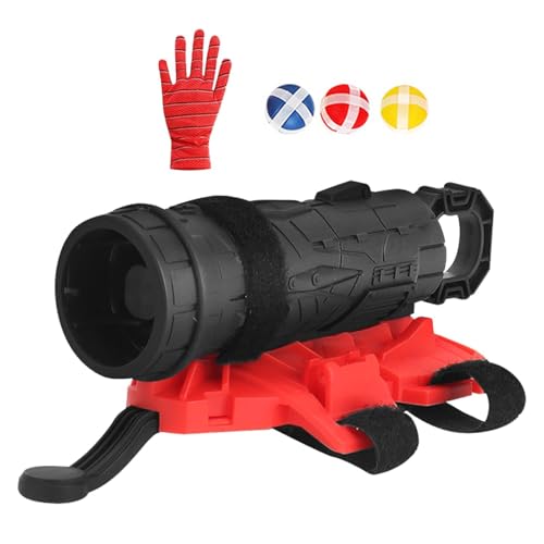 Yoimcaky Launcher Handschuh, Klebriges Ballspielzeug, Auswurfspielzeug, Handgelenk Spielzeug Set, Lustiges Lernspielzeug für Kinder, Cosplay Glove Launcher, Lernspielzeug für lustige Sportspiele von Yoimckay