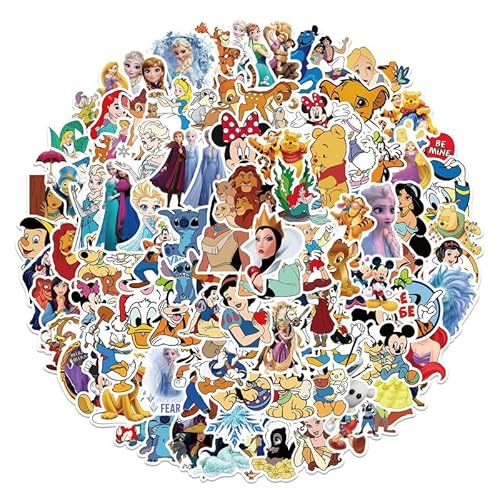 Yoimckay 100 Pcs Aufkleber Kinder,Stickers für Wasserflaschen Skateboard Gitarre Laptops, für Jugendliche Kinder Erwachsene,Cartoon Character Mixed Vinyl Aufkleber von Yoimckay