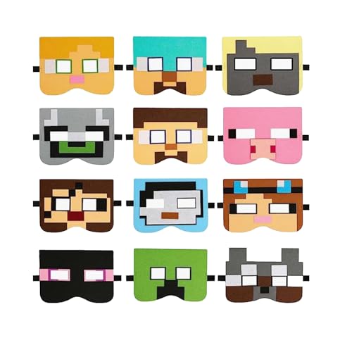 Yoimckay 12 Stück Party-Masken, Kinder-Filz-Masken, Kindergeburtstag, Masken für Cosplay-Partys, Animierte Cartoon-Masken, für Cosplay-Partys zum Geburtstag Yoimckay 12 Stück Party-Masken, Kinder-Filz-Masken, Kindergeburtstag, Masken für Cosplay-Partys, Animierte Cartoon-Masken, für Cosplay-Partys zum Geburtstag von Yoimckay