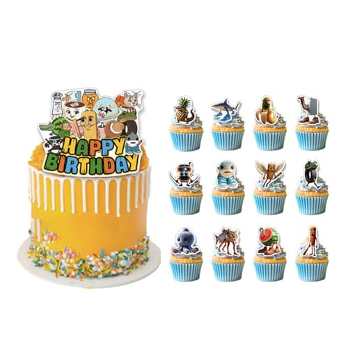Yoimckay 13 Stück Tortendeko Italien Brainrot, Tung Tung Tung Sahur Tortenaufleger Geburtstag Deko, Lustig Brainrot Figuren Cake Topper für Geburtstagsdeko, Party Kuchen Dekoration Supplies für Kinder Yoimckay 13 Stück Tortendeko Italien Brainrot, Tung Tung Tung Sahur Tortenaufleger Geburtstag Deko, Lustig Brainrot Figuren Cake Topper für Geburtstagsdeko, Party Kuchen Dekoration Supplies für Kinder von Yoimckay