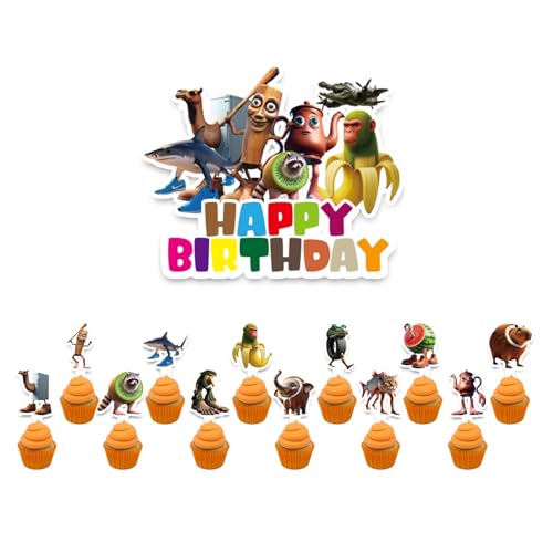 Yoimckay 13 Stück Tortendeko Italien Brainrot für Kinder, Tung Tung Tung Sahur Tortenaufleger Geburtstag Deko, Lustig Brainrot Figuren Cake Topper für Geburtstagsdeko, Party Kuchen Dekoration Supplies Yoimckay 13 Stück Tortendeko Italien Brainrot für Kinder, Tung Tung Tung Sahur Tortenaufleger Geburtstag Deko, Lustig Brainrot Figuren Cake Topper für Geburtstagsdeko, Party Kuchen Dekoration Supplies von Yoimckay