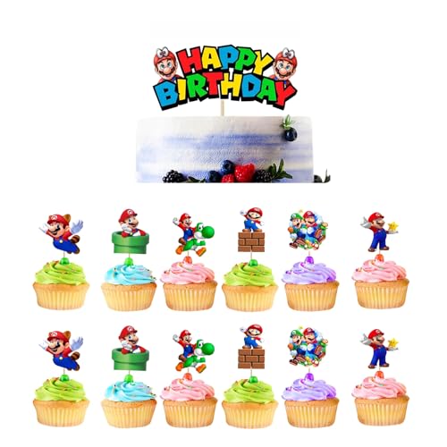 Yoimckay 13-teiliges Set Cupcake-Topper, Dekoration für Kindertorten, Animationsspiel, Dekoration, Kuchen, Geburtstag, geeignet für Kindergeburtstage, Mottopartys Yoimckay 13-teiliges Set Cupcake-Topper, Dekoration für Kindertorten, Animationsspiel, Dekoration, Kuchen, Geburtstag, geeignet für Kindergeburtstage, Mottopartys von Yoimckay