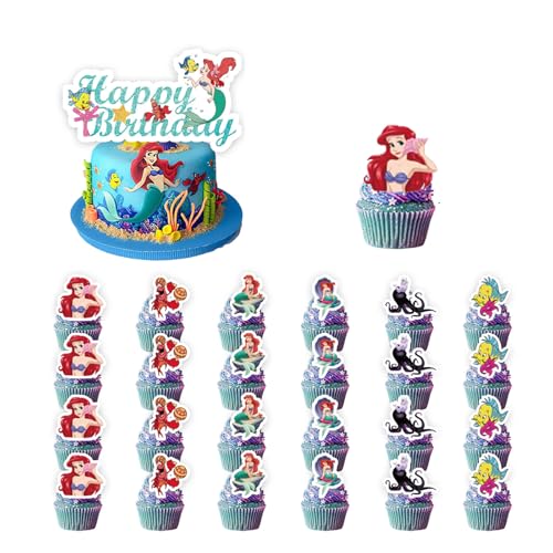 Yoimckay 25 Stück Cute Prinzessin Tortenaufsätze für Mädchen, Prinzessin Figuren Kuchen Toppers, Cartoons Anime Kuchen Topper, Kawaii Anime Tortendeko Thema Partyzubehör Tortenaufleger von Yoimckay