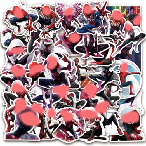 Yoimckay 50 Pcs Spider Anime Aufkleber, Aufkleber Stickers Jungen, Cartoon Wasserdicht Aufkleber, für Laptop Skateboard Computer Wasserflaschen Motorrad Gepäck, für Kinder Erwachsene von Yoimckay