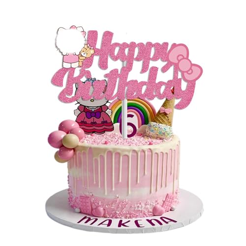 Yoimckay Kuchendekoration für Kuchen, Katze, Rosa, Geburtstag für Kinder, Cartoon-Kuchen-Toppers, Happy Birthday Dekoration, Kuchen, Party Supplies, Geburtstagsdekoration für Mädchen Yoimckay Kuchendekoration für Kuchen, Katze, Rosa, Geburtstag für Kinder, Cartoon-Kuchen-Toppers, Happy Birthday Dekoration, Kuchen, Party Supplies, Geburtstagsdekoration für Mädchen von Yoimckay