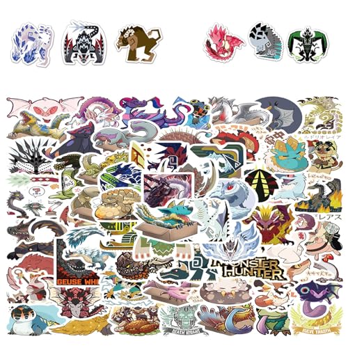 Yoimckay Monster Wasserfeste Aufkleber Sticker Set 50 Stück, Vinyl Aufkleber für Laptop, Wasserflaschen, Fahrrad, Motorrad, Gitarre, Coole Gaming-Aufkleber Geschenke füR Erwachsene und Kinder von Yoimckay