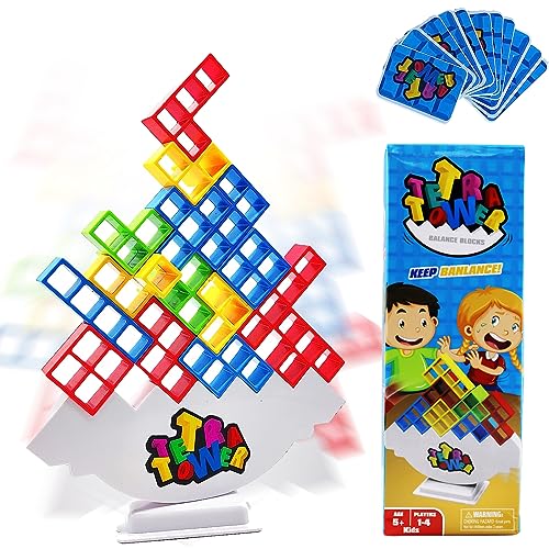 Yoirzit Tetris Tower, Tetra Tower Spiel Schaukelstapel Hoch Kinder Balance Spielzeug Stapelblöcke, Stapelspielzeug für Kinder und Erwachsene, Tetra Balance Spiel für Familienspiele, Partys, Reisen von Yoirzit