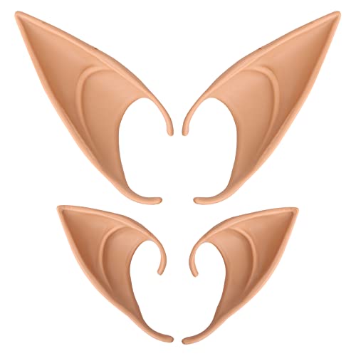 2 Paar Elfenohren Gummi Hobbit Spitze Ears für Halloween Weihnachten Anime Party Cosplay Kostüm Maskerade Zubehör 2 Paar Elfenohren Gummi Hobbit Spitze Ears für Halloween Weihnachten Anime Party Cosplay Kostüm Maskerade Zubehör von Yolev