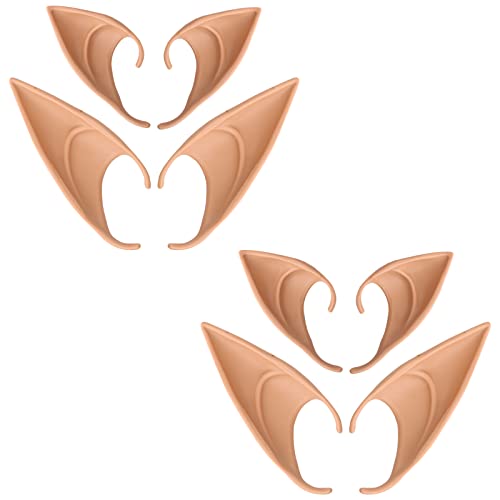 4 Paar Elfenohren Gummi Elfenohren für Kinder und Erwachsene Hobbit Spitze Ohren Halloween Weihnachten Karneval Elf Cosplay Party Kostüm Zubehör 4 Paar Elfenohren Gummi Elfenohren für Kinder und Erwachsene Hobbit Spitze Ohren Halloween Weihnachten Karneval Elf Cosplay Party Kostüm Zubehör von Yolev