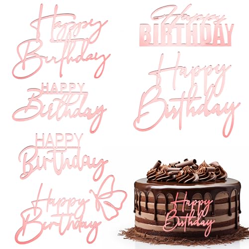 6 Stück Happy Birthday Tortendeko Roségold Cake Topper Geburtstag Tortenaufsätze HappyBirthday Acryl Kuchenaufsätze Tortenschilder Besondere Tortenaufsätze zum Happy Birthday Cake Topper Geburtstag 6 Stück Happy Birthday Tortendeko Roségold Cake Topper Geburtstag Tortenaufsätze HappyBirthday Acryl Kuchenaufsätze Tortenschilder Besondere Tortenaufsätze zum Happy Birthday Cake Topper Geburtstag von Yolev