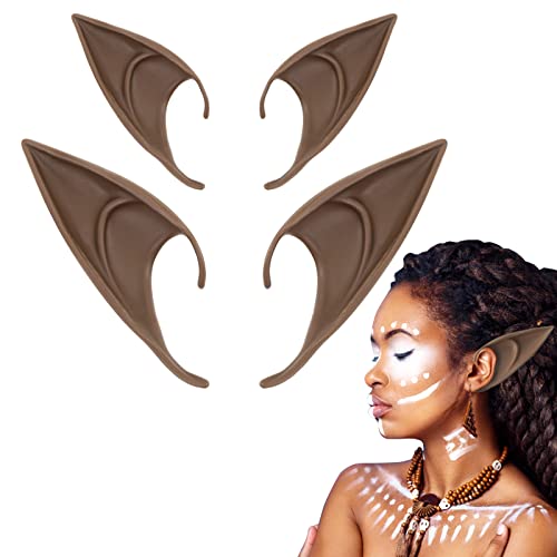 Yolev 2 Paar Elfenohren Weiche Gummi Hobbit Ohren Dunkelbraun Fairy Pixie Elf Ohren Halloween Weihnachten Anime Party Cosplay Kostüm Zubehör Yolev 2 Paar Elfenohren Weiche Gummi Hobbit Ohren Dunkelbraun Fairy Pixie Elf Ohren Halloween Weihnachten Anime Party Cosplay Kostüm Zubehör von Yolev