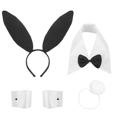 Yolev Bunny Kostüm Frauen Halloween Kostüm Damen mit Hasenohren Haarreif Fliege Manschetten Hasenschwanz für Abschlussball Halloween Weihnachten Ostern Karneval Cosplay und Fotoshootings Yolev Bunny Kostüm Frauen Halloween Kostüm Damen mit Hasenohren Haarreif Fliege Manschetten Hasenschwanz für Abschlussball Halloween Weihnachten Ostern Karneval Cosplay und Fotoshootings von Yolev