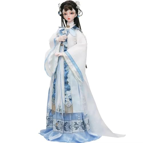 YolvRy 1/3 BJD Doll Clothing - Chinesisches Hanfu Kleid für 60 cm große Puppen - Rot - Inkl. Chinesischer Hanfu Anzug - Traditionelle chinesische Themen von YolvRy