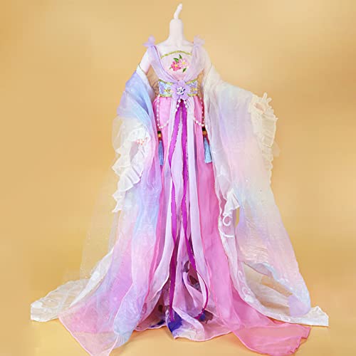 YolvRy 1/3 BJD Doll Clothing - Chinesisches Hanfu Kleid - Rot - 60 cm - für BJD Puppen - Inkl. Chinesischer Hanfu Anzug - Traditionelle chinesische Themen von YolvRy