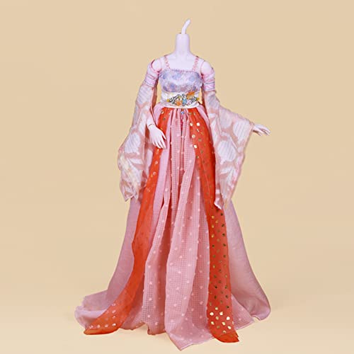 1/3 BJD Doll Clothes - Chinese Hanfu Dress Ball Jointed Doll Princess Dress 1/3 BJD Dolls Accessories Gift for Girls (K) von YolvRy