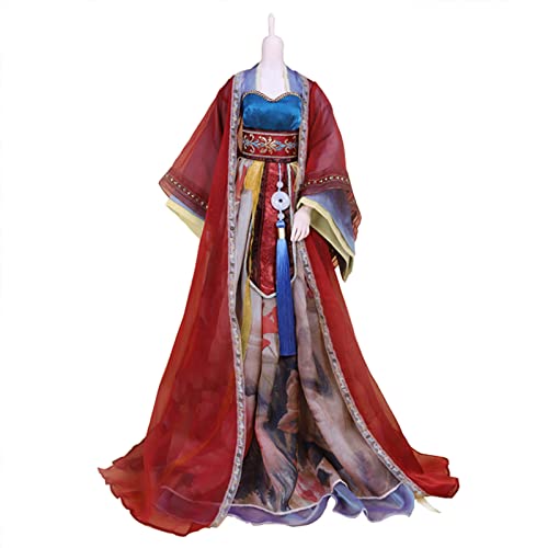 YolvRy 1/3 BJD Doll Clothes - Chinesisches Hanfu Kleid für 60 cm große Puppen, Rot, Inkl. Chinesischer Hanfu Anzug, Traditionelle Chinesische Thematik von YolvRy