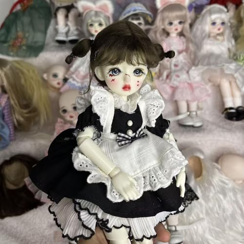 BJD Dolls 1/6 Handmade Cute Make Up 12 Inch BJD Doll Ball Jointed Doll Movable Joint Doll, Gift for Girls Kids Children (Halloween) von YolvRy