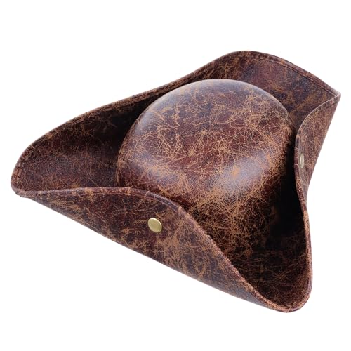 Yolyoo Piraten Hut Leder Piraten Mütze Pirate Kapitän Hut Kostüm Zubehör für Karneval Halloween Cosplay Party Yolyoo Piraten Hut Leder Piraten Mütze Pirate Kapitän Hut Kostüm Zubehör für Karneval Halloween Cosplay Party von Yolyoo