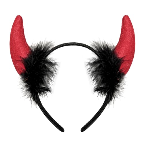 Yolyoo Teufelsohren Teufels Ohren Haarreif Teufelsohren Devil Ohren Haarband Fasching Karneval Halloween Party Kostüm Deko Accessoire Damen von Yolyoo